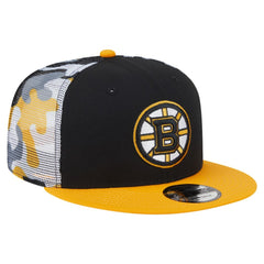 Boston Bruins New Era Camo Meshback 9FIFTY Snapback Hat Black/Gold