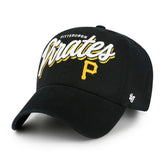 Pittsburgh Pirates Women's Ariana Clean Up Adjustable Hat - Black | 47 brand