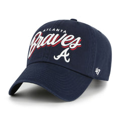 Atlanta Braves Women's Ariana Clean Up Adjustable Hat - Navy | 47 brand