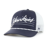 New York Yankees Brrr Downburst Mesh Hitch Adjustable Hat - Navy | 47 brand