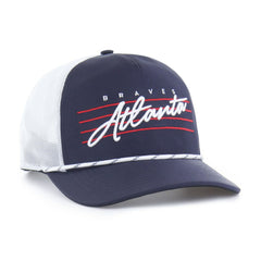 Atlanta Braves Brrr Downburst Mesh Hitch Adjustable Hat - Navy | 47 brand