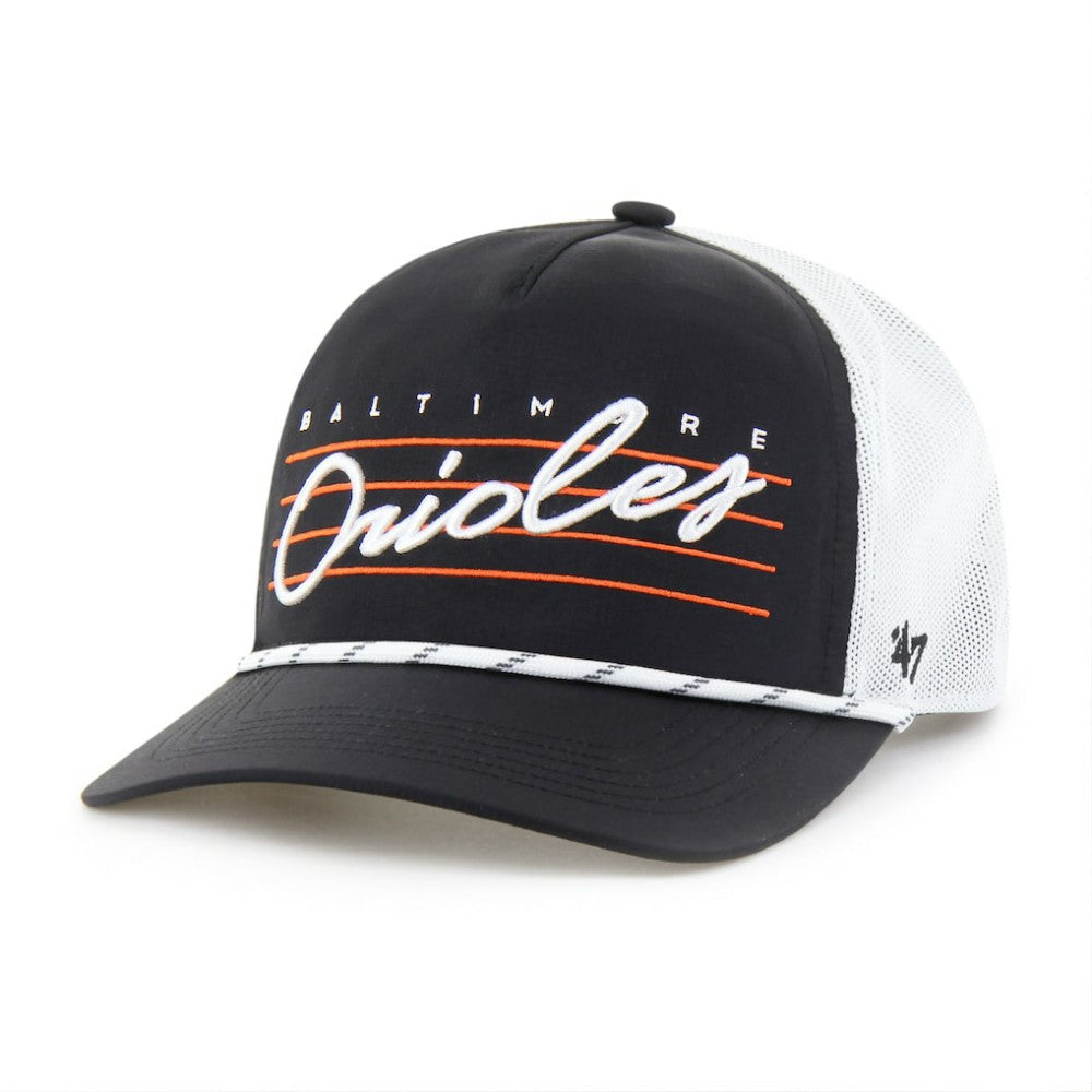 Baltimore Orioles Brrr Downburst Mesh Hitch Adjustable Hat - Black | 47 brand