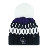 Colorado Rockies Women's Felicity Cuffed Knit Hat with Pom - Black | 47 brand