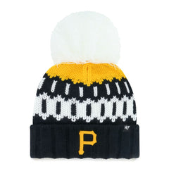 Pittsburgh Pirates Women's Felicity Cuffed Knit Hat with Pom - Black | 47 brand