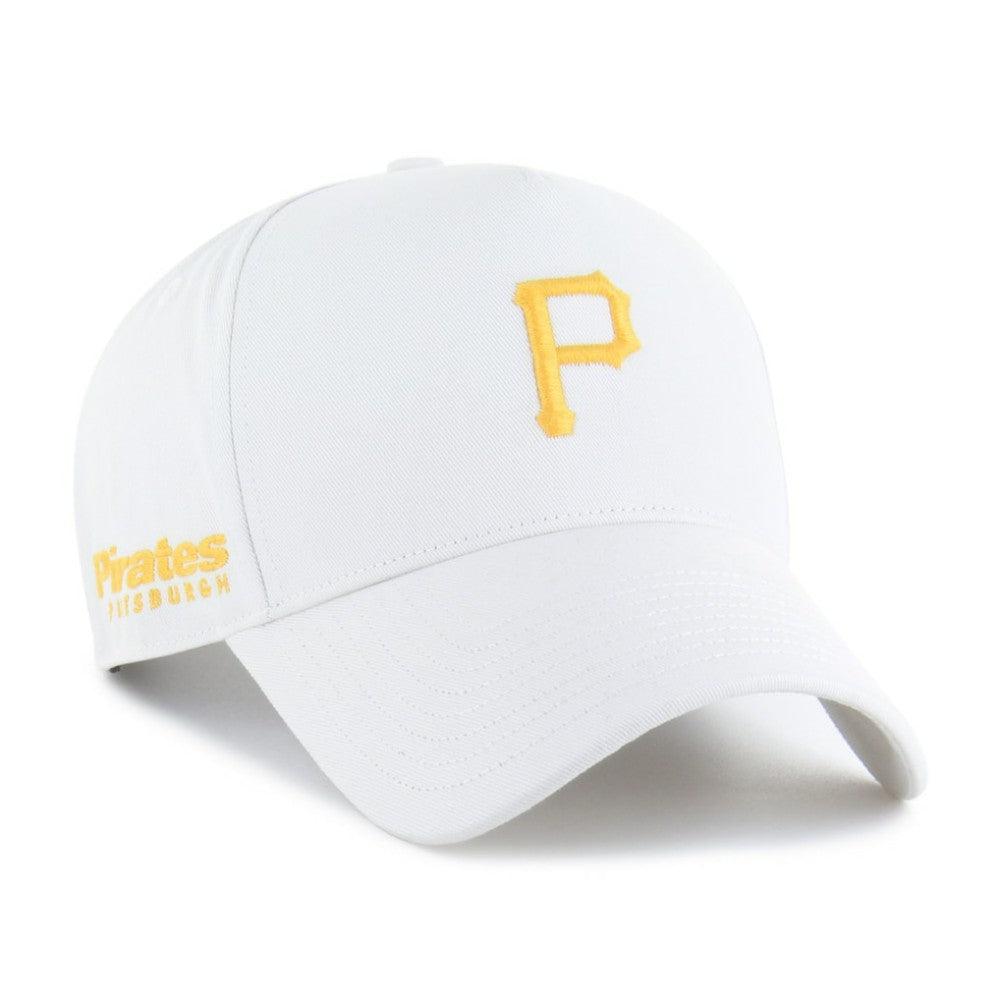 Pittsburgh Pirates Foundational Pinch Offside Adjustable Hat - White | 47 brand