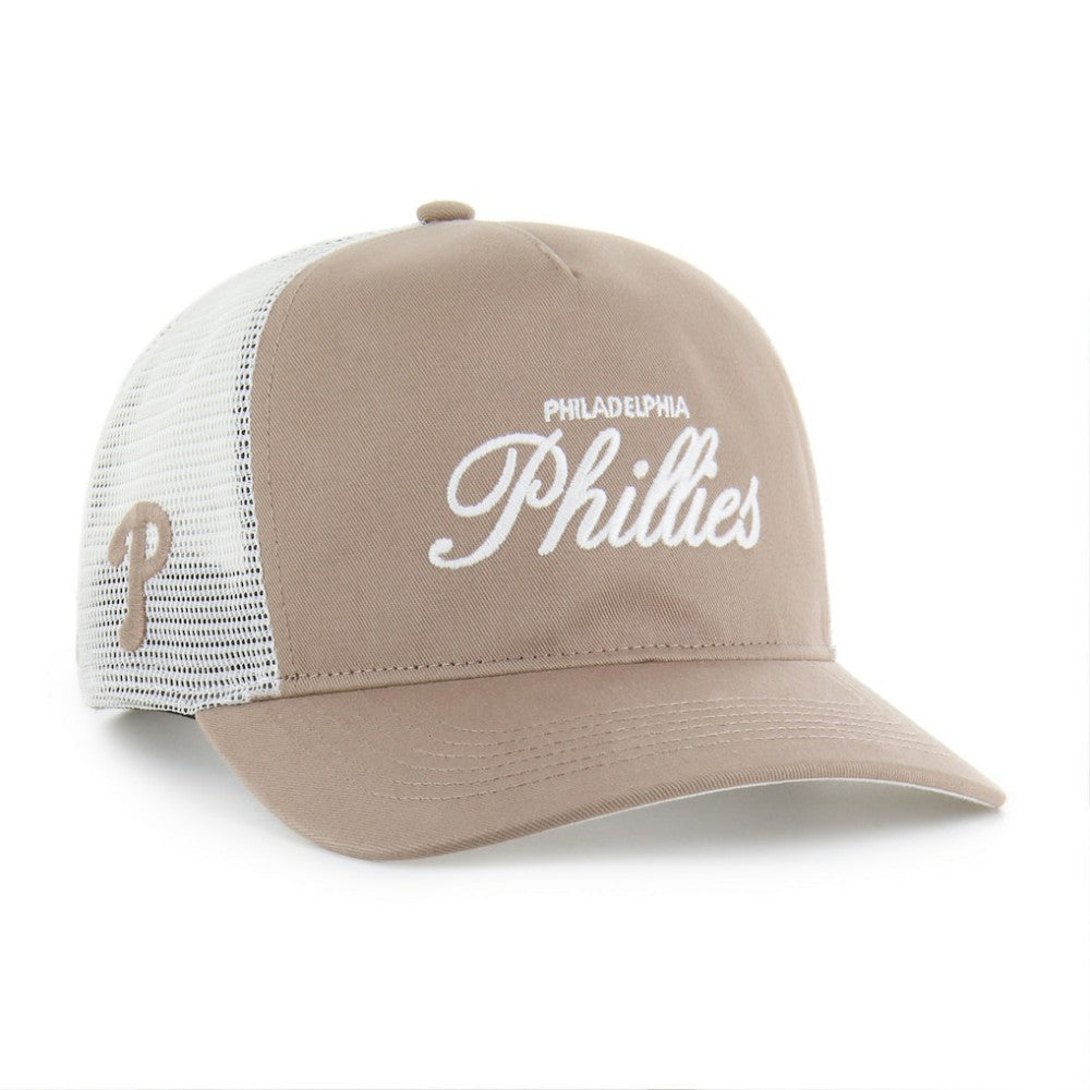 Philadelphia Phillies Foundational Mesh Hitch Adjustable Hat - Brown | 47 brand