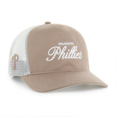 Philadelphia Phillies Foundational Mesh Hitch Adjustable Hat - Brown | 47 brand