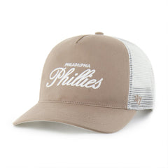Philadelphia Phillies Foundational Mesh Hitch Adjustable Hat - Brown | 47 brand