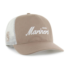 Seattle Mariners Foundational Mesh Hitch Adjustable Hat - Brown | 47 brand