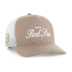 Boston Red Sox Foundational Mesh Hitch Adjustable Hat - Brown | 47 brand