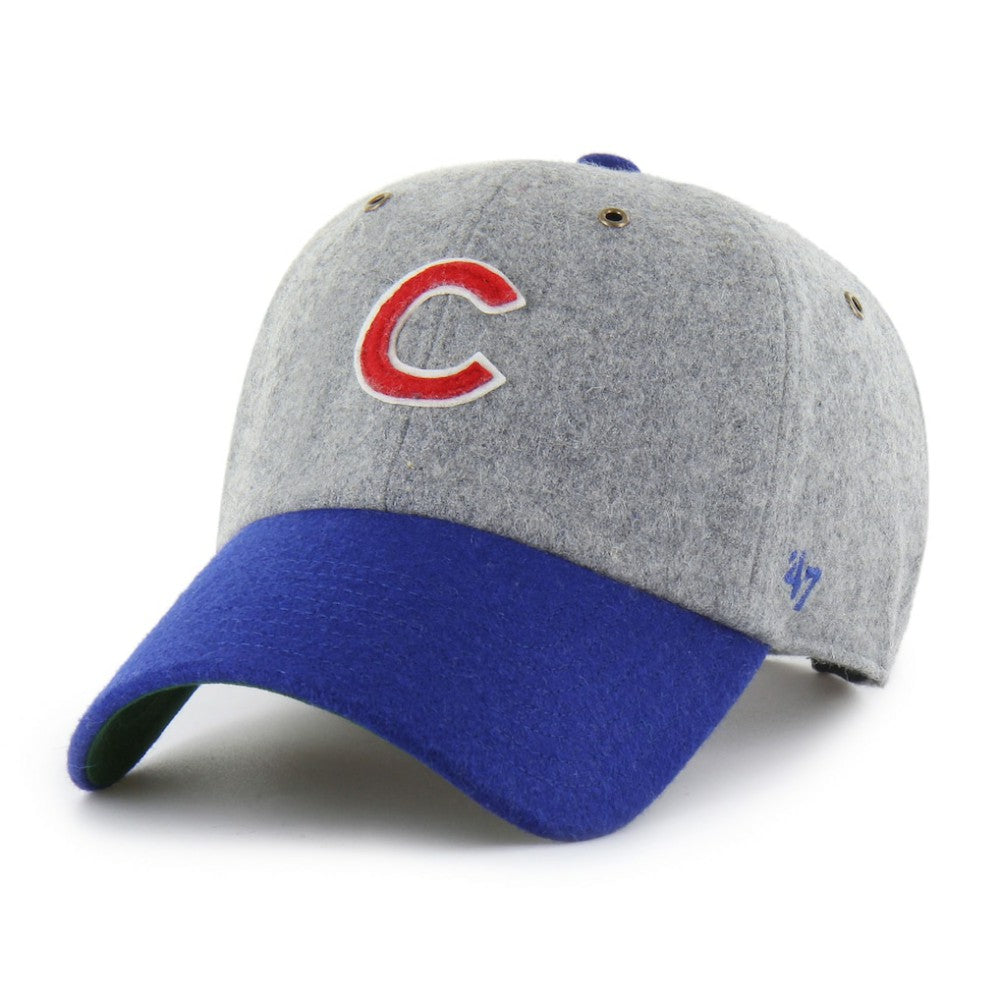 Chicago Cubs Golden Age Wool Clean Up Adjustable Hat - Gray/Royal | 47 brand