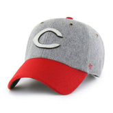 Cincinnati Reds Golden Age Wool Clean Up Adjustable Hat - Gray/Red | 47 brand
