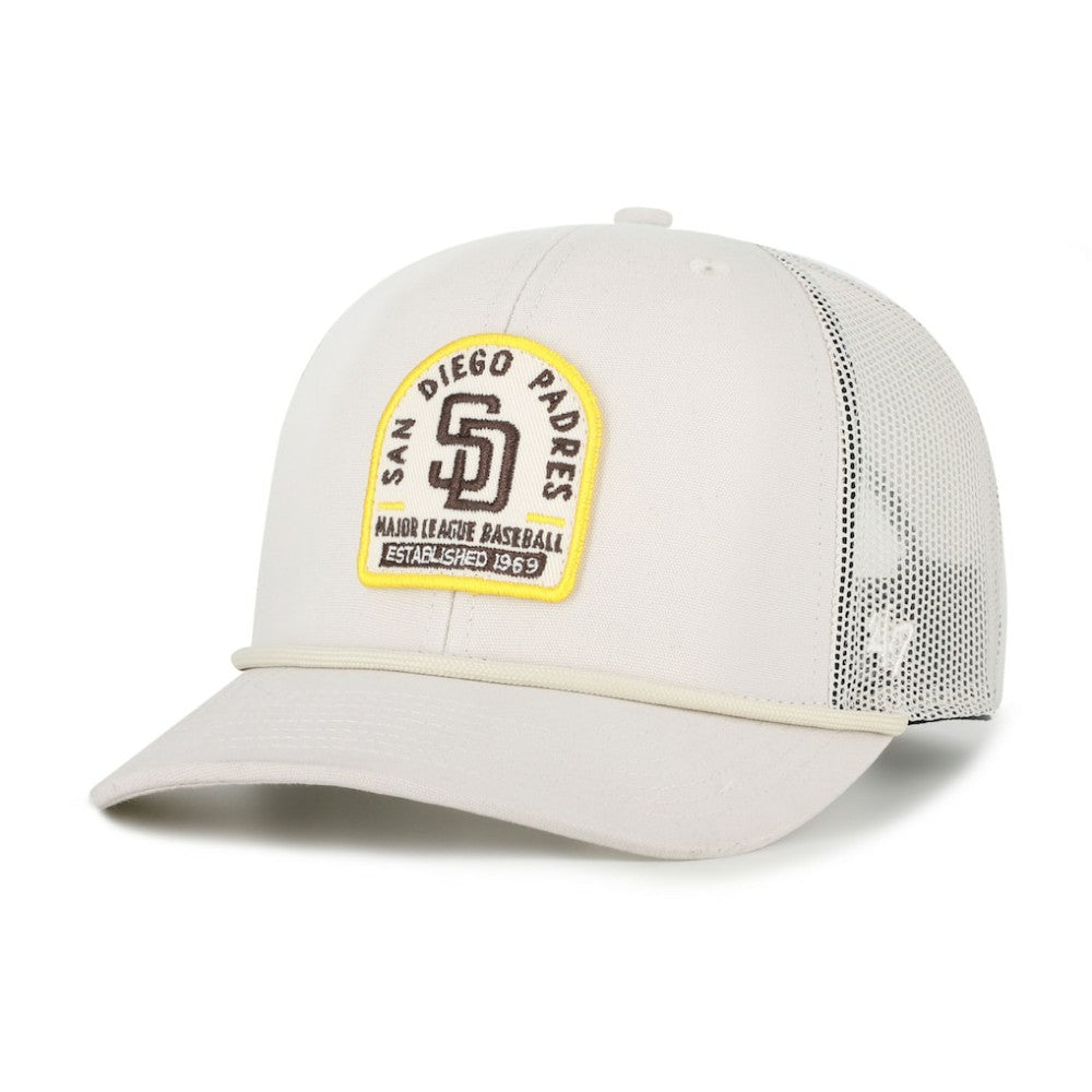 San Diego Padres Gravestone Adjustable Trucker Hat - Cream | 47 brand