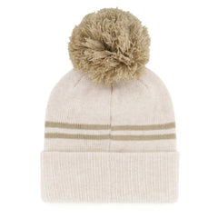 Atlanta Braves Women's Latte Cuffed Knit Hat with Pom - Natural | 47 brand