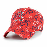 Los Angeles Angels Girls Youth Mural Clean Up Adjustable Hat - Red | 47 brand