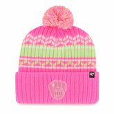 Milwaukee Brewers Youth Polar Vortex Cuffed Knit Hat with Pom - Pink | 47 brand