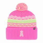Los Angeles Angels Youth Polar Vortex Cuffed Knit Hat with Pom - Pink | 47 brand