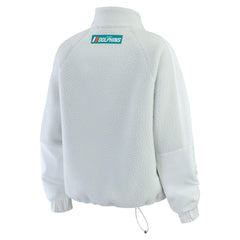 Miami Dolphins WEAR by Erin Andrews Women's Polar Fleece Half-Zip Jacket - White discount