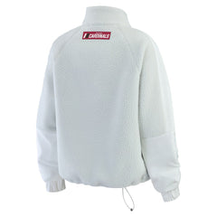 Arizona Cardinals WEAR by Erin Andrews Women's Polar Fleece Half-Zip Jacket - White outlet