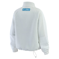 Detroit Lions WEAR by Erin Andrews Women's Polar Fleece Half-Zip Jacket - White outlet