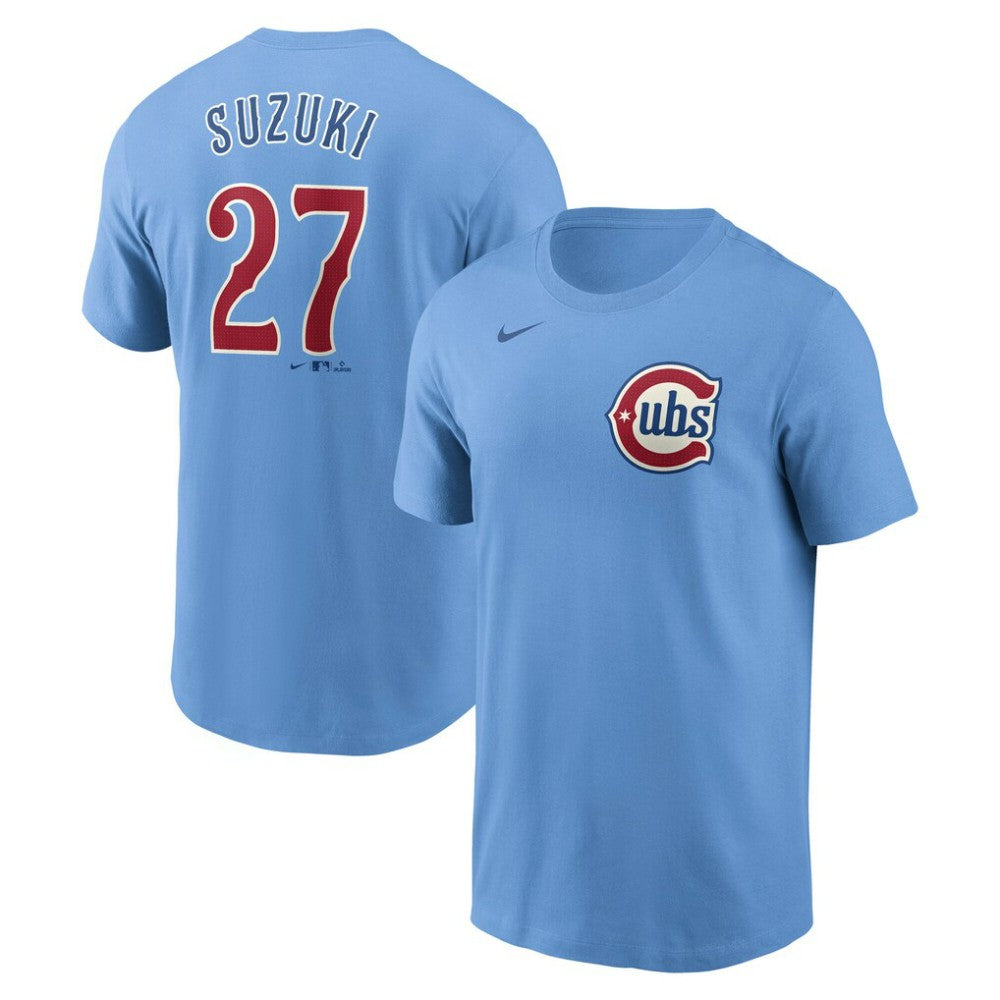 Seiya Suzuki Chicago Cubs Fuse Name & Number T-Shirt - Baby Blue | Nike