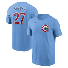 Seiya Suzuki Chicago Cubs Fuse Name & Number T-Shirt - Baby Blue | Nike