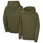 New Orleans Saints Youth 2025 Salute to Service Club Fleece Hoodie - Olive | Nike sale