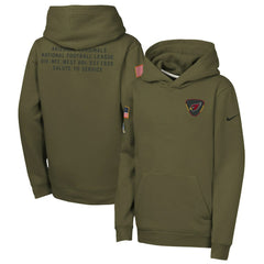 Arizona Cardinals Youth 2025 Salute to Service Club Fleece Hoodie - Olive | Nike online