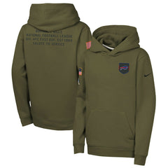 Buffalo Bills Youth 2025 Salute to Service Club Fleece Hoodie - Olive | Nike discount