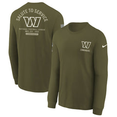 Washington Commanders Youth 2025 Salute to Service Sideline Long Sleeve T-Shirt - Olive | Nike outlet