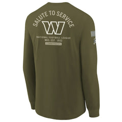 Washington Commanders Youth 2025 Salute to Service Sideline Long Sleeve T-Shirt - Olive | Nike outlet