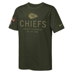 Kansas City Chiefs Youth 2025 Salute to Service Sideline Dri-FIT T-Shirt - Olive | Nike on sale