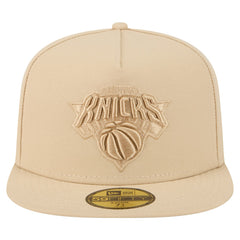 New York Knicks Color Pack A-Frame 59FIFTY Fitted Hat - Khaki | New Era discount