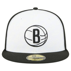 Brooklyn Nets Repeat 59Fifty Fitted Hat - White/Black | New Era sale