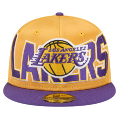 Los Angeles Lakers Satin Two-Tone 59FIFTY Fitted Hat - Gold/Purple | New Era cheap