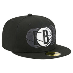 Brooklyn Nets Tri-Hit 59Fifty Fitted Hat - Black | New Era cheap