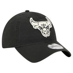 Chicago Bulls Stamp Fabric Applique 9TWENTY Adjustable Hat - Black | New Era sale