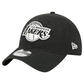 Los Angeles Lakers Stamp Fabric Applique 9TWENTY Adjustable Hat - Black | New Era for sale
