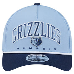 Memphis Grizzlies Bold Arch COOLERA 9FORTY A-Frame M-Crown Adjustable Hat - Light Blue | New Era sale