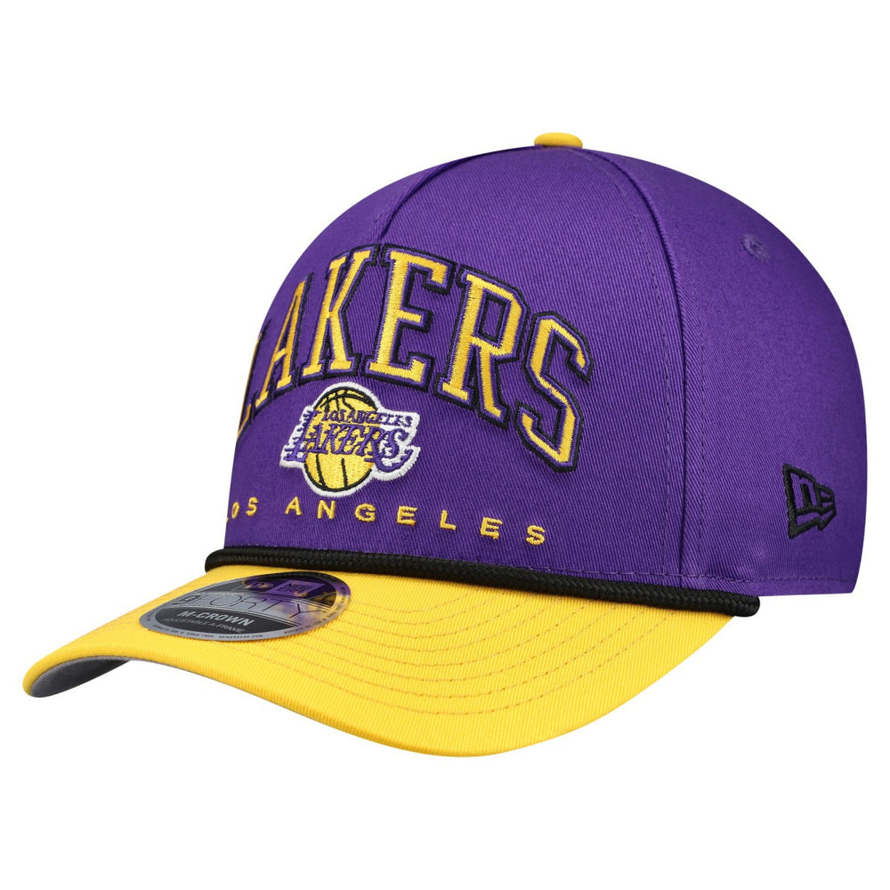 Los Angeles Lakers Bold Arch COOLERA 9FORTY A-Frame M-Crown Adjustable Hat - Purple | New Era shop