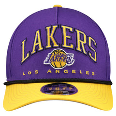 Los Angeles Lakers Bold Arch COOLERA 9FORTY A-Frame M-Crown Adjustable Hat - Purple | New Era shop