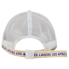 Los Angeles Lakers Featherweight Team Tape 9FORTY M-Crown A-Frame Adjustable Hat - White | New Era cheap