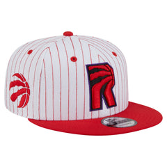 Toronto Raptors Deceptor Pinstripe 9FIFTY Snapback Hat - White | New Era shop