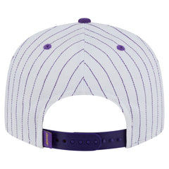 Los Angeles Lakers Deceptor Pinstripe 9FIFTY Snapback Hat - White | New Era online