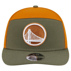 Golden State Warriors Two-Tone Color Pack Split Panel 9FIFTY Adjustable Hat sale - Olive/Burnt Orange | New Era cheap
