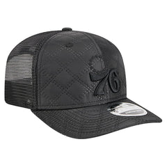 Philadelphia 76ers Quilted 9SEVENTY Trucker Adjustable Hat - Black | New Era outlet