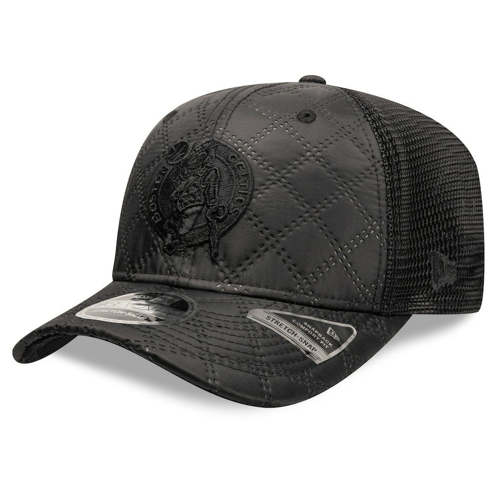 Boston Celtics Quilted 9SEVENTY Trucker Adjustable Hat - Black | New Era sale