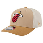 Miami Heat Two-Tone 9SEVENTY Adjustable Trucker Hat - Tan/Light Brown | New Era discount