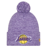 Los Angeles Lakers Marled Cuffed Knit Hat with Pom - Purple | New Era discount