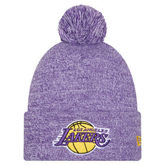 Los Angeles Lakers Marled Cuffed Knit Hat with Pom - Purple | New Era discount
